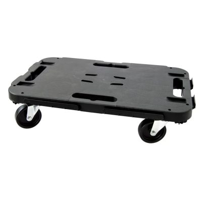 CARRELLO A PIANALE IN POLIPROPILENE NERO 480X290X125MM