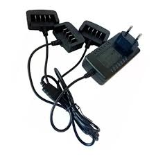 CARICABATTERIA A 3 VIE E BASETTE 2,5AH-21,6W VOLPI