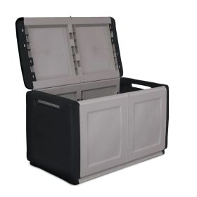 BAULE IN POLIPROPILENE GRIGIO/NERO 96X53X57CM