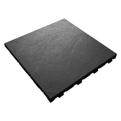 PIASTRELLA IN POLIPROPILENE ARDESIA GRIGIO SCURO 40X40X2,6CM