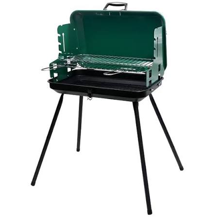 BARBECUE A VALIGETTA 30-49 (sostituisce il cod. 40099) stesso BBQ ma di colore verde e senza spiedo a mano. Prezzo ridotto.