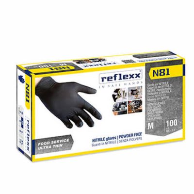 GUANTI NITRILE NERO N81 TAGLIA M 10O PEZZI SENZA POLVERE