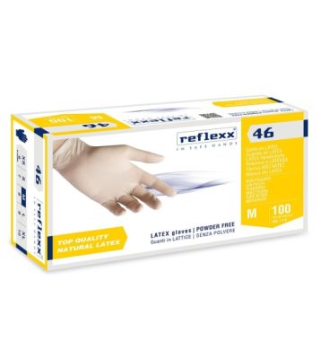 GUANTI IN LATTICE R46 TAGLIA M 100 PEZZI SENZA  POLVERE