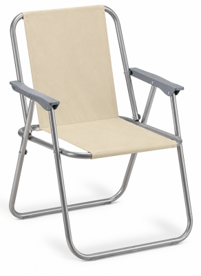 SEDIA RELAX BEIGE IN ACCIAIO E PVC 600D 76X47X53CM