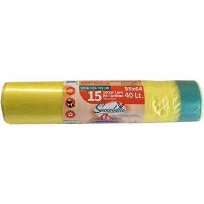 SACCO PATT.CM55X65 CELESTE ROTOLI DA 15PZ C/MAN.SCORR LINEA PRIMULA